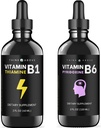 Vitamina B6 e Vitamina B1 Bundle - 2 oz Ogni - Gocce liquide