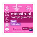 Menstrual Cramp Periodo Gummies True Roots | Supplemento di supporto PMS per le donne | Flusso sano | Rilievo di ciclo mestruale di Flo PMS, Cramping e Bloating | Vegan & Natural Flavors | 60 Conte
