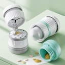 Pill Cutter - Pill Splitter con lama in acciaio inossidabile per il taglio di piccole pillole o grandi pillole in un terzo, Pill Cutter 1/3, adatto per il taglio di vitamine, compresse (1-3 Grigio)