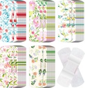120 Pcs tessuto adesivo elastico Bandages Bulk assortiti forme e modelli Piccolo colorato graziosa Bandages in tessuto con non bastone Pad 3 x 1 pollice per tagli Wound Scrapes Women(Flower)