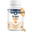 Freeda Ferrous Fumarate – Gentle Iron Tablets for Energy & Red Blood Cell Support, Kosher, Vegan, Easy-to-Swallow, Ideale per donne & uomini (100 compresse)