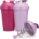 GOMOYO 20-Ounce Shaker Bottiglia con Azione-Rod Mixer | Shaker Cups con Motivational Quotes | Protein Shaker Bottiglia è BPA Free e Lavastoviglie Safe | Raspberry & Lavender