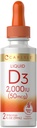 Carlyle Liquid Vitamin D3 | 2000 IU | 2 oz | Vegetariano, Non OGM e Gluten Free Formula | 50mcg | Vitamina D Liquid Drops for Adults
