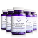 Relumins L-Glutathione Complex 1650mg - Supporto antiossidante con acido alfa lipoico, NAC, L-metionina, vitamina E, integratore per la salute della pelle, Made in USA - 90 capsule vegetariane x 5 bottiglie