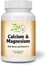 Integratori Zen - Hi Potency Calcium & Magnesio con D3 & Boron per l'assorbimento potenziato, Supporta la salute e la densità di ossa 100-Tabs