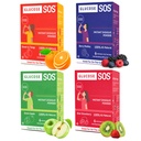 Glucosio SOS Glucose Packets con Dextrose naturale, Fast-Absorption che si dissocia istantaneamente nella vostra bocca senza bisogno d'acqua, 4 Sapore Varietà 24 Serve