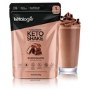 Keto Collagen Shake (Chocolate) - con olio di cocco, Prebiotici, Peptidi di collagene idrolizzati Fed erba Tipo I & III, Carburo basso, Senza glutine, 1.78kg.