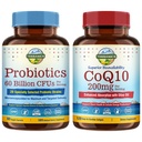 Terranics Probiotics & CoQ10 Bundle, Cuore e salute della digestione, 60 miliardi di Probiotici, Bioactive Coenzyme Q10 200mg, Olio Extra Vergine di Oliva, Bundle & Save