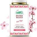 Polvere di raffreddamento ad acqua calda Prickly del marchio Snake per uso quotidiano - Anti-Chafing, Rilievo del rash del calore, Profumo di Sakura morbido (4.9 Oz / 140g)
