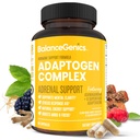 Integratore di supporto surrenale con Ashwagandha, Santo Basilio, Rhodiola Rosea | Supporta livelli di cortisolo sani e sollievo dallo stress, Ridurre la fatica | 60 capsule