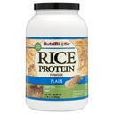 NutriBiotic Plain Rice Protein, 3 Lb (1.36kg) | Carbo basso, Vegan & Raw Protein Powder | Crescita e lavorata senza sostanze chimiche, glutine o OGM | Keto Friendly & Facile da digerire