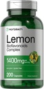 Horbäach Lemon Bioflavonoids Supplemento | 1400 mg | 200 capsule | Complesso con Rutin e Hesperidin | Non OGM e Gluten Free