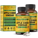 2-Pack ACV Pro Aceto di sidro di mela capsule certificata organico con madre ACV pillole Detox Cleanse Acid Reflux Relief Support Supplemento Ginger Root Cayenne Pepper Powder