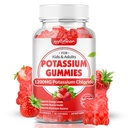 Softbear Potassium Gummies per adulti, Zucchero Free Potassium Chloride Gummies 1200mg Supporto Gambe & Electrolyte Balance High Potency Potassium Supplement, Strawberry Flavor 60 Count