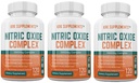 3 Bottiglie Nitric Oxide Complex 3500mg Per servire L-Arginina HCL AAKG AKG Alpha Ketoglutarate Citrullina Malate 360 Totale capsule