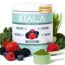 Kiala Nutrition Super Greens, Polvere di verde organico con Spirulina & Chlorella per la digestione, Gut Health, Immunity, Energy, Gluten Free, Vegan, Sugar Free, Misto Berry, Spectra Blend, 30 Servings