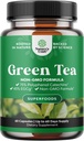 Estratto di tè verde capsule - 500mg Pure Leaf Green Tea Caffeine Supplemento - EGCG, Estratto di caffeina e polifenoli Supplemento per il supporto sano del metabolismo per le donne e gli uomini - Detox naturale - 60 conte