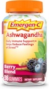 Emergen-C Vitamina C e Ashwagandha Gummies, Supplemento dietetico per il supporto immunitario, Miscela di Berry, Back to School Essentials - 36 Conte