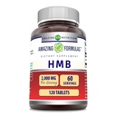 Amazing Formulas HMB (Beta-Hydroxy Beta-Methylbutyrate) Supplemento | 2000 Mg Per Serving | 120 compresse | Non-OGM | Gluten Free | Made in USA
