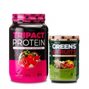 Nutrologia TRIPACT Protein Powder, 7-in-1 Meal Sostituzione Shake, Superberry (40 Serve) Greens & Fruits Powder-Naturally Sourced Superfood, Vanilla Cinnamon (30 Serve)