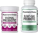 CHOICE del medico Vaginal Wellness Probiotic 30ct + Bloat & Gas Probiotic 30ct - Combo mensile per le donne