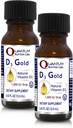QNL D3 Gold - Gocce liquide di vitamina D - Integratore di resistenza Bone - Offerte supporto cardiovascolare e immunitario - Prodotto Premium Health & Wellness - 0.43 fl oz (2 Pack)