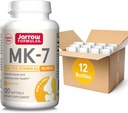 Jarrow Formulas MK-7 90mcg-Bioactive Form of VIT K2-120 Servings(Softgels)-per Bone & CV Health-VIT K2 MK-7 Dietetici Supp-K2 VIT Supp MK-7-Gluten Free,12 Pack