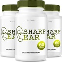 rize labs Sharp Ear Capsules, Pillole per Clear Hearing, Supplemento al Ripristino della Salute uditiva, Advanced Formula Maximum Strength - Confezione da 3(180 Capsules)