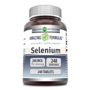 Amazing Formulas Selenium 200 Mcg | Compresse Supplemento | Non OGM | Gluten-Free | Made in USA (1 Pack | 240 Count)