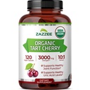 Zazzee USDA Organic Tart Cherry 10:1 Extract, 3000 mg Strength, 120 Vegan Capsules, 4 mesi di fornitura, Standardized, Concentrated 10X Extract, 100% Vegetariano, Certificato Organico, All-Natural e Non-OGM