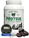 In tutto il mondo Nutrition Bundle Compatibile con polvere proteica Multi-Source Black Magic - Biscotti vegani e crema | Polvere proteica alta, Carbo basso, Basso zucchero | Whey, Egg & Casein Blend - 2 LB con Keychain