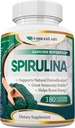 vibraxlabs Spirulina Capsules – 100% Pure 1000mg Serving (500mg Veggie Capsules) Polvere Supplemento, Supporta la disintossicazione naturale, Vantaggi Salute su un livello cellulare, Meglio con clorella