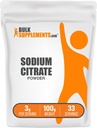 BulkSupplements.com Polvere di citrato di sodio - Grado alimentare di citrato di sodio, Emulsionante, Miglioratore di gusto - Gluten Free, 3g per porzione, 100g (3,5 oz) (Pack of 1)