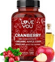 Ti amo estratto di mirtillo 60:1 + Aceto di sidro di mele organico – massima resistenza 36.200 mg Equivalente – 120 capsule vegane – Tratto urinario & supporto digestivo
