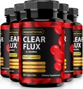 (5 Pack) Pillole liquide trasparenti, Capsule ClearFlux ufficiali, Supporto All-Natural, Supporto Premium per mantenere livelli stabili e circolazione sana, Natural Clear Flux Health Review (300 capsule)