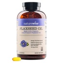 NatureWise Flaxseed Oil 1.242 mg, Fish Free Omega 3 6 9 con 720mg ALA, Integratore alimentare per il supporto per la salute del cuore - Organico, Pressato a freddo, Non OGM - 240 Softgels[8-Month alimentazione]