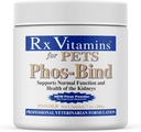 Rx Vitamins Phos-Bind - Polvere di supplemento di supporto del rene - Phosphate Binder per gatti e cani per la salute del rene - Supporta la pulizia normale del rene e la cura essenziale del rene - 200g