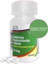 SDA Laboratories All Day 24-Hour Allergy Medicine 100 Count Antihistamine for Allergies, Pollen, Hay Fever, Dry, Itchy Eyes | Cetirizine HCl 10mg compresse