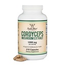 Capsule Cordyceps (Cordyceps Sinensis Mushroom Extract) 210 Conteggio, 3.5 Mesi di alimentazione, 1.000MG (7% Polysaccharides con Alpha e Beta Glucans) Supporto complessivo e invecchiante di Double Wood