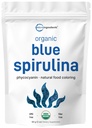 Polvere di Spirulina Blu Organica (estratto di Picocianina), 60 Serve - No Fishy Smell, 100% Proteine Vegane da alghe blu-verde, Colorazione alimentare luminosa naturale per Smoothies, Cuocere, Bevande e Cucina
