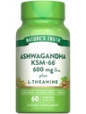 La verità della natura KSM-66 Ashwagandha | 60 Caplets | con L-teanina | Vegan, Non OGM, & Gluten