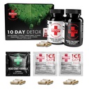 Kit di disintossicazione permanente del detox 10 giorni di salvataggio - capsule 132ct | pulizia completa completa del corpo con i caps istantanei di ICE bonus