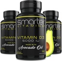 (3 Pack) Smarter Vitamin D3 5000 IU in Olio di Avocado 125mcg 270 Mini Softgels