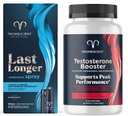 Promescent Delay Spray per Lui (7.4ml) + Testosterone Booster per gli uomini supplemento con Tongkat Ali (LongJack), KSM-66 Ashwagandha, Horny Goat Weed, Energy, Stamina