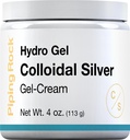 Piping Rock Colloidal Silver Cream | 4 oz | per Skin | Hydro Gel Cream | Non OGM, Gluten Free