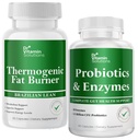 DR VITAMINA SOLUZIONI Bruciatore grasso termogenico & probiotici Enzimi digestivi con prebiotici per la salute digestiva & Bloating Rilievo per le donne & uomini - Bundle 90 Caps