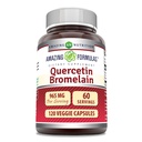 Incredibile Formulas Quercetin 800mg con Bromelain 165mg, 120 Veggie Capsule Supplemento | Non-GMO | Gluten Free | Made in USA