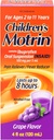 Motrin oral Sospensione, Rilievo Del Dolore, Ibuprofene, Uva aromatizzata, 4 Oz