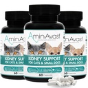 AminAvast Kidney Support Supplemento per gatti e cani di piccola taglia, 300mg 3-Pack - Promuove la funzione del rene naturale - Aids in salute e vitalità dei reni invecchianti - facilmente amministrato - 60 capsule di spruzzo