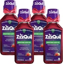 ZzzQuil, Nighttime Sleep Aid Liquid, 50 mg Diphenhydramine HCl, No.1 Sleep-Aid Brand, Calmante Vanilla Cherry Flavor, Non-Habit Forming, 12 FL OZ (Pack of 4)